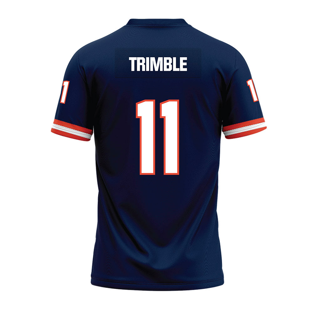 Illinois - NCAA Football : Brayden Trimble - Blue Premium Football Jersey-1