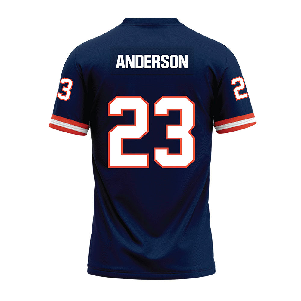 Illinois - NCAA Football : Jordan Anderson - Blue Premium Football Jersey-1