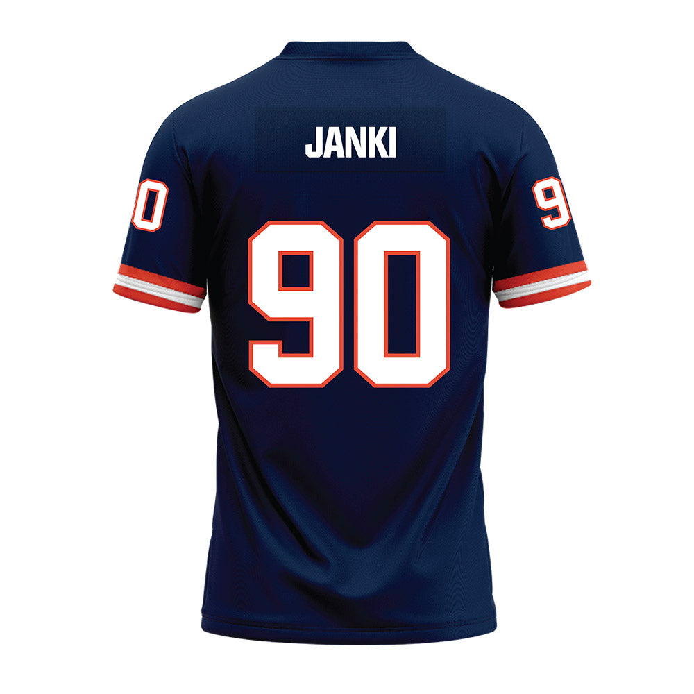Illinois - NCAA Football : Carter Janki - Blue Premium Football Jersey-1