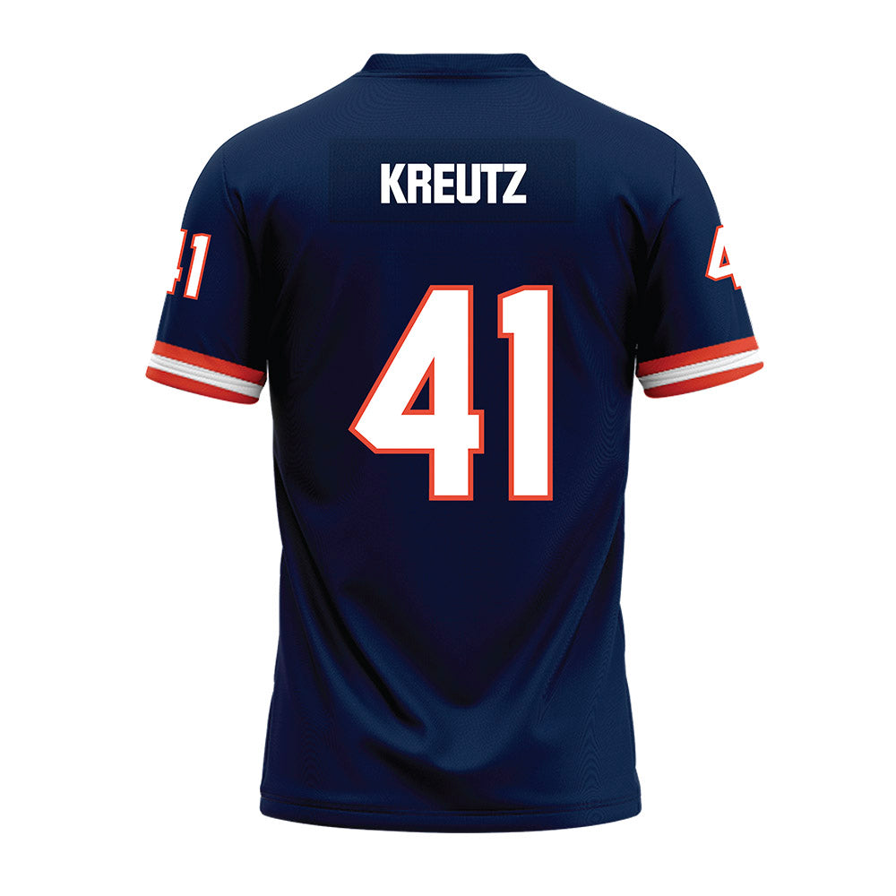 Illinois - NCAA Football : James Kreutz - Blue Premium Football Jersey