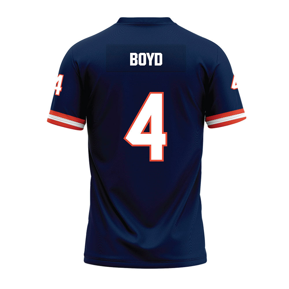 Illinois - NCAA Football : Carson Boyd - Blue Premium Football Jersey-1