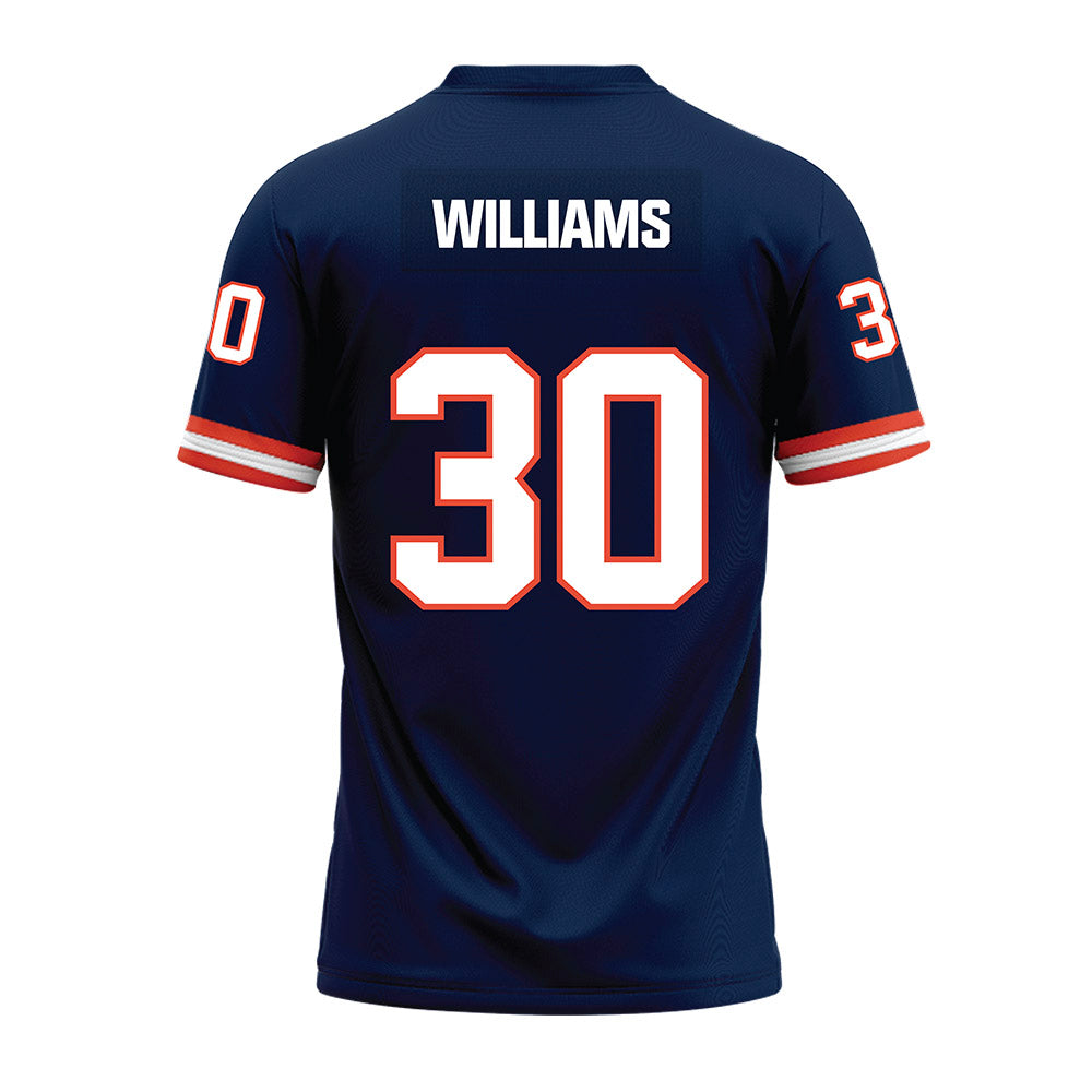 Illinois - NCAA Football : Tony Williams - Blue Premium Football Jersey-1