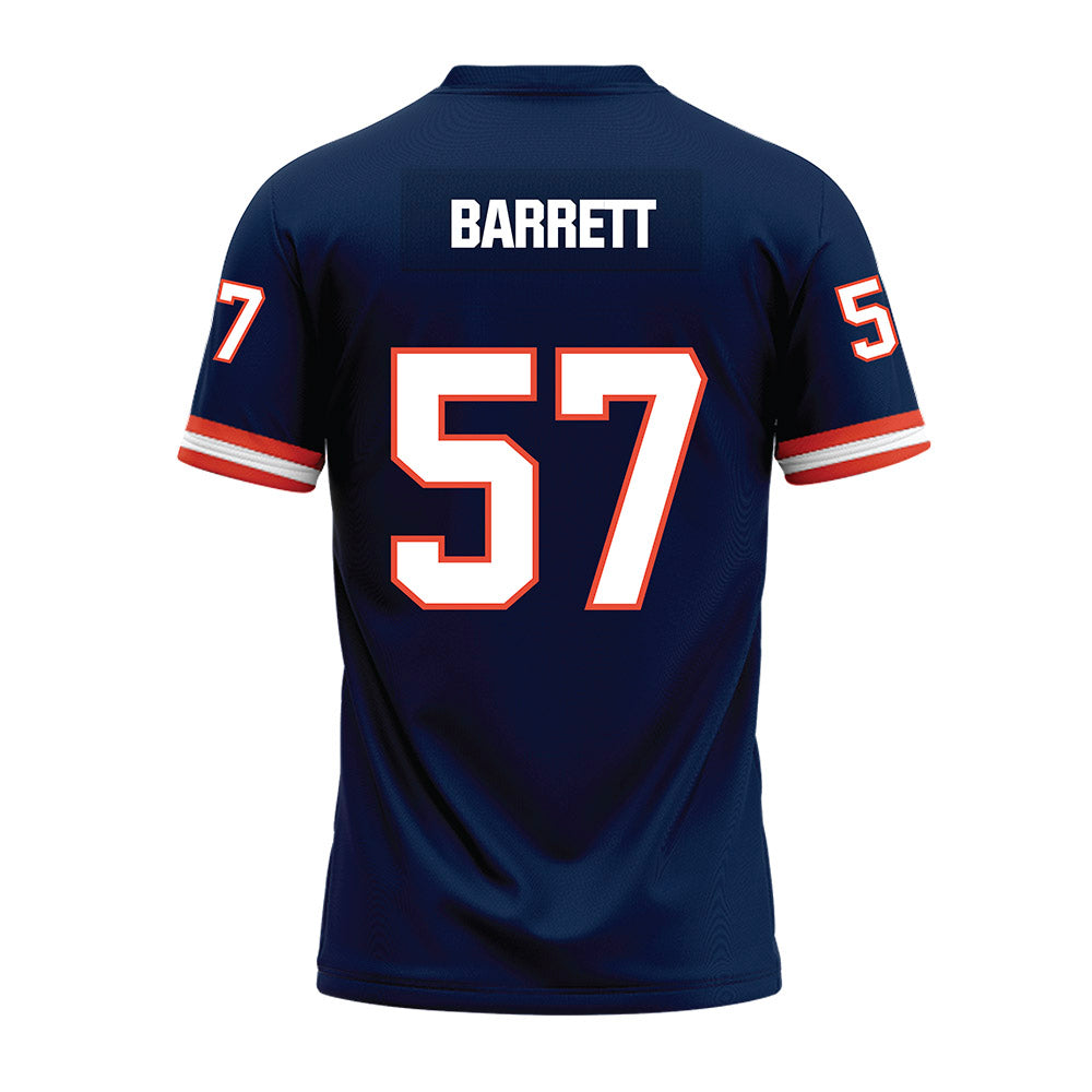 Illinois - NCAA Football : Zach Barrett - Blue Premium Football Jersey-1