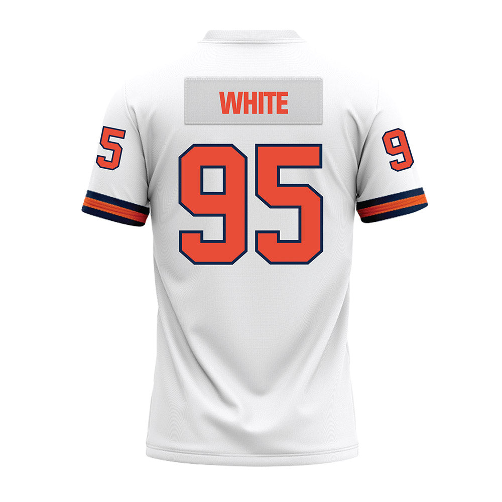 Illinois - NCAA Football : Isaiah White - White Premium Football Jersey-1
