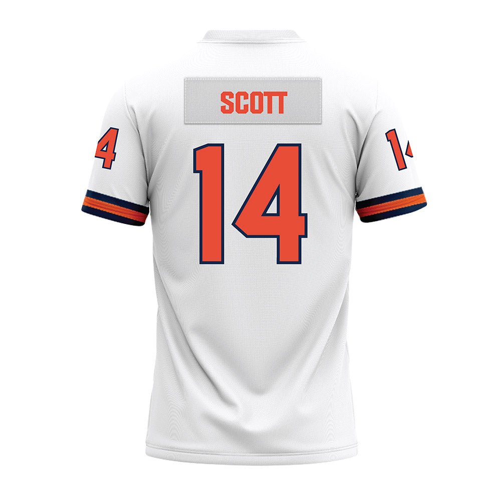 Illinois - NCAA Football : Xavier Scott - White Premium Football Jersey-1