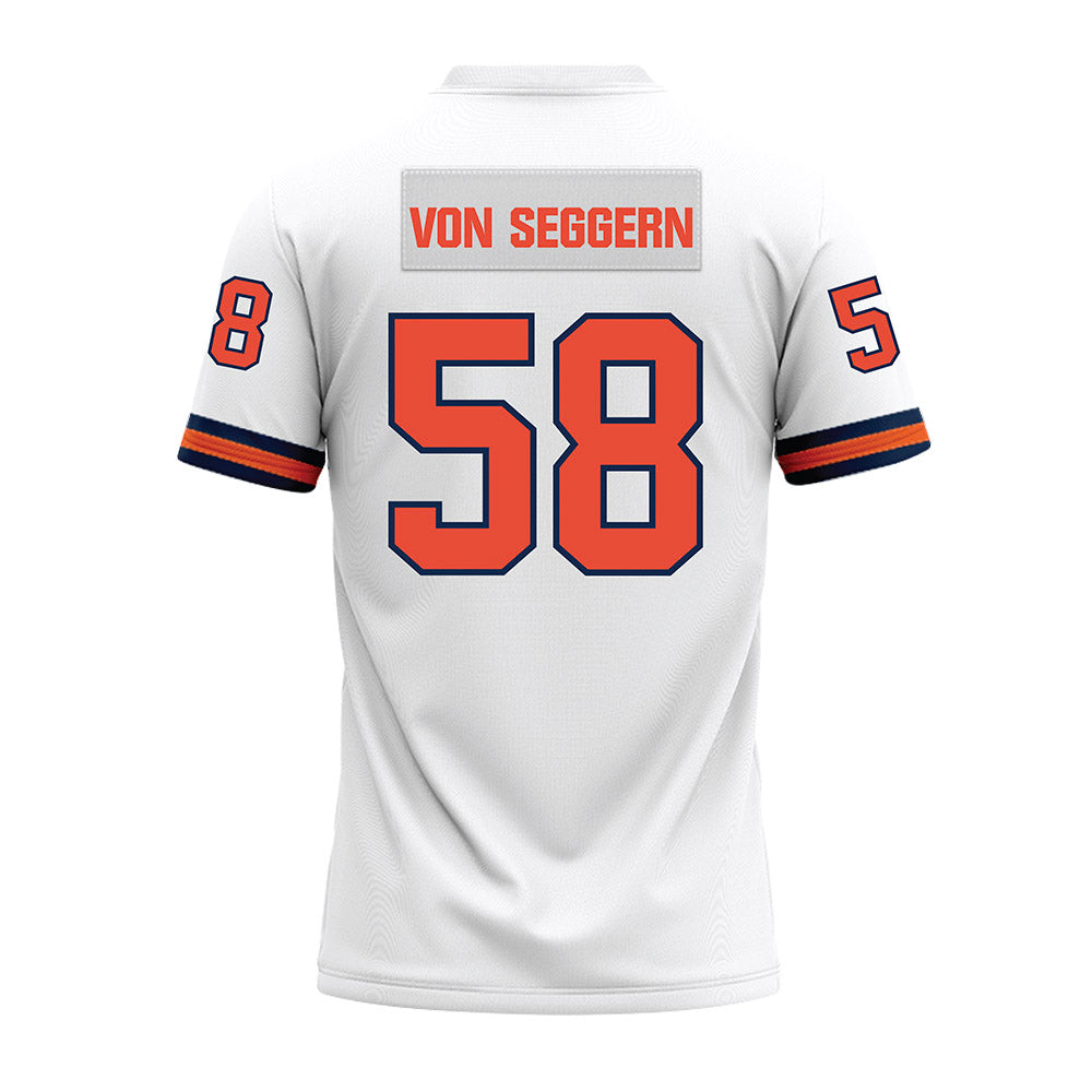 Illinois - NCAA Football : Landen Von Seggern - White Premium Football Jersey-1