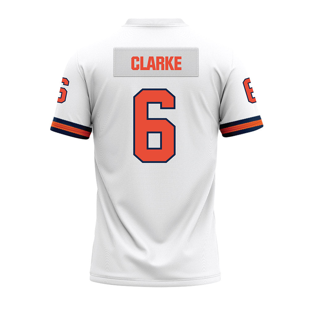 Illinois - NCAA Football : Jaheim Clarke - White Premium Football Jersey-1