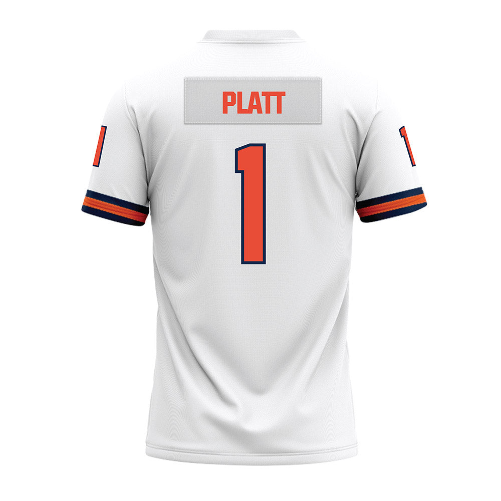 Illinois - NCAA Football : Jayshon Platt - White Premium Football Jersey-1