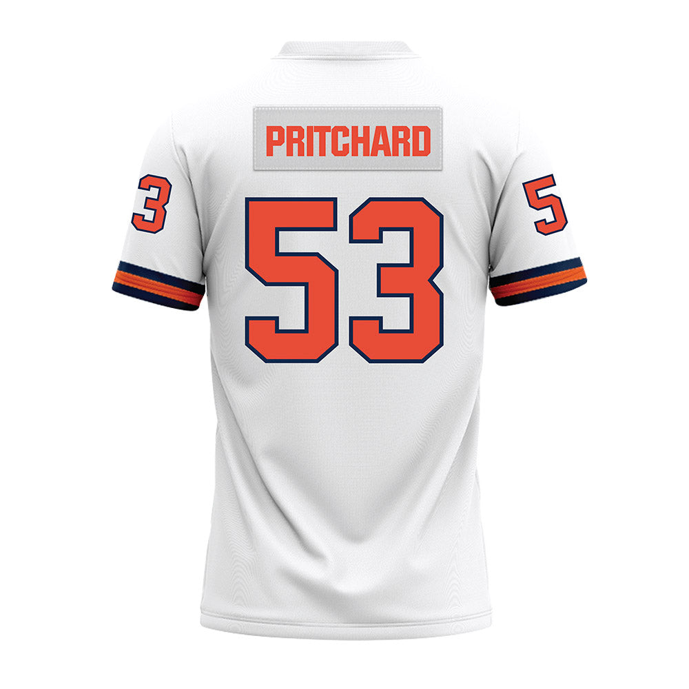 Illinois - NCAA Football : Kai Pritchard - White Premium Football Jersey-1
