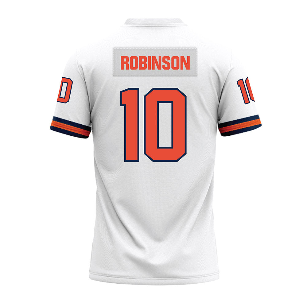 Illinois - NCAA Football : Ty Robinson - White Premium Football Jersey-1