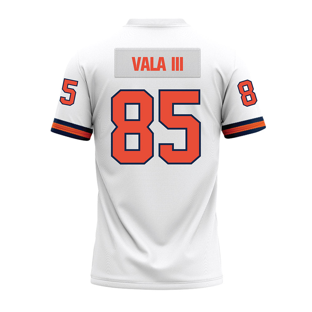 Illinois - NCAA Football : Will Vala III - White Premium Football Jersey-1
