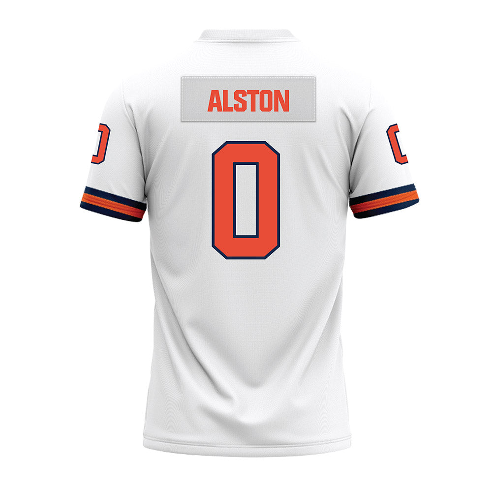 Illinois - NCAA Football : Kenyon Alston - White Premium Football Jersey-1