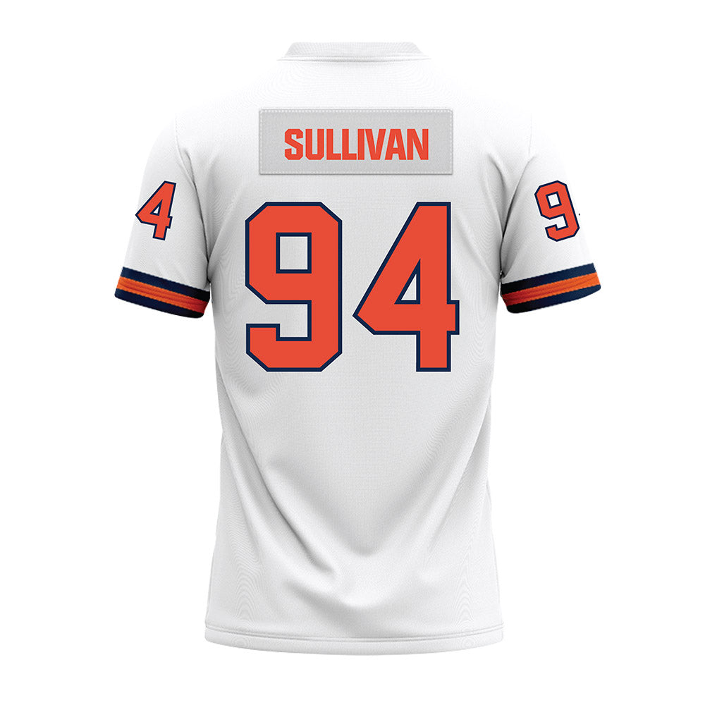 Illinois - NCAA Football : Connor Sullivan - White Premium Football Jersey-1