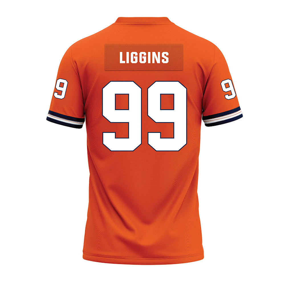 Illinois - NCAA Football : King Liggins - Orange Premium Football Jersey-1