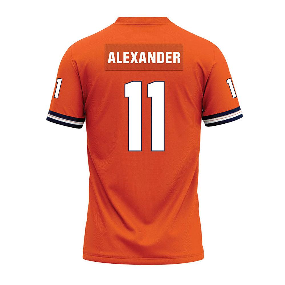 Illinois - NCAA Football : Jacob Alexander - Orange Premium Football Jersey-1