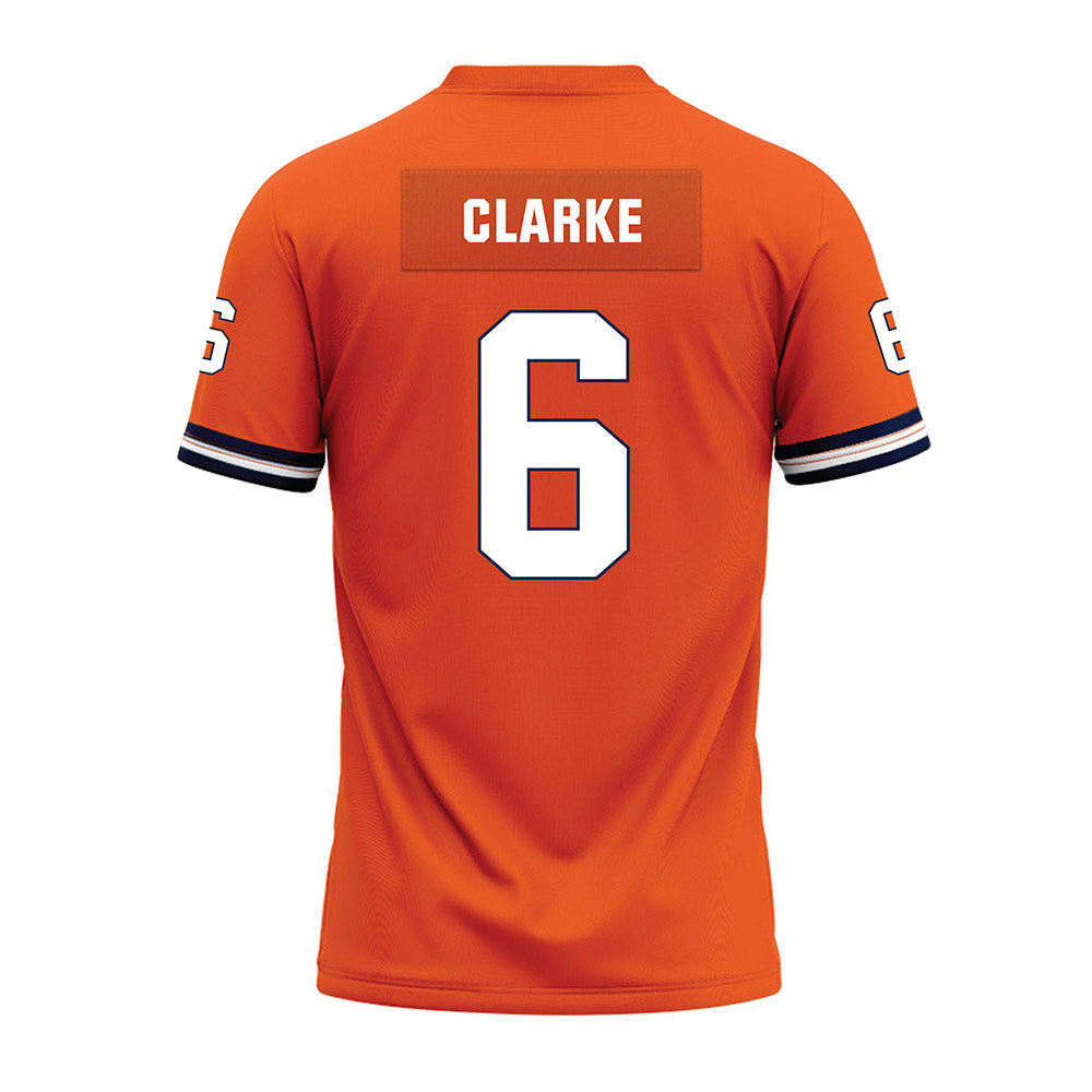 Illinois - NCAA Football : Jaheim Clarke - Orange Premium Football Jersey-1