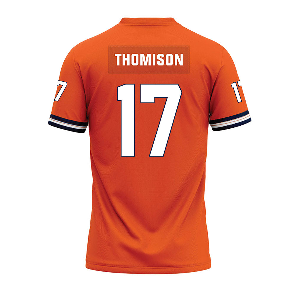 Illinois - NCAA Football : Isaiah Thomison - Orange Premium Football Jersey-1