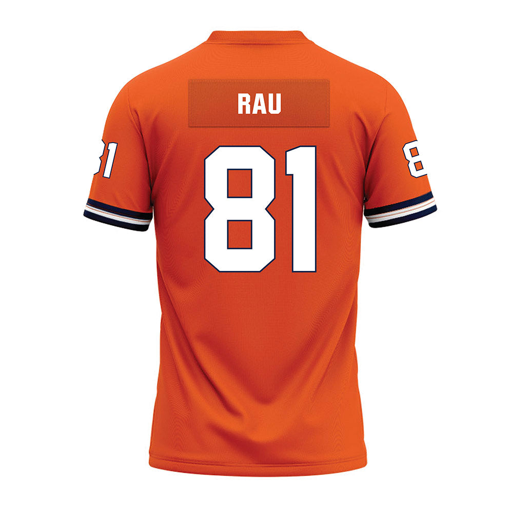 Illinois - NCAA Football : Lars Rau - Orange Premium Football Jersey-1