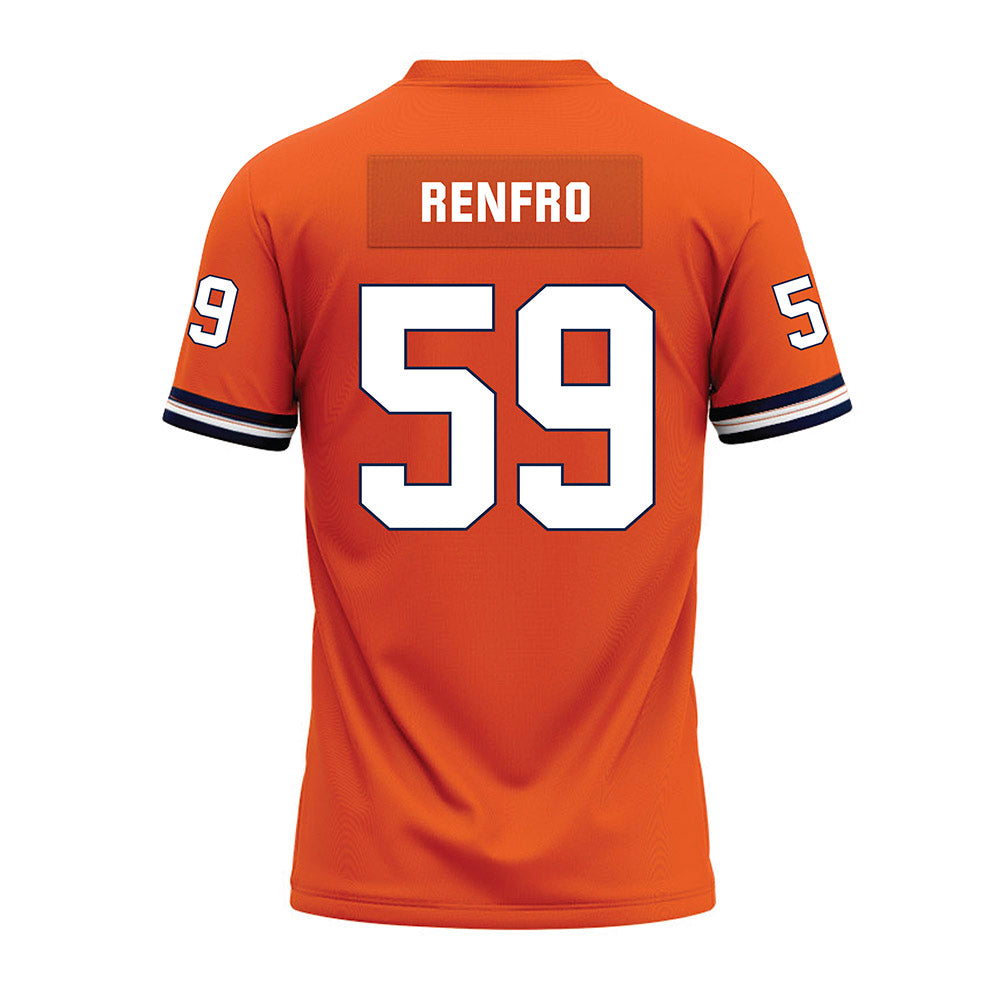 Illinois - NCAA Football : Jake Renfro - Orange Premium Football Jersey-1