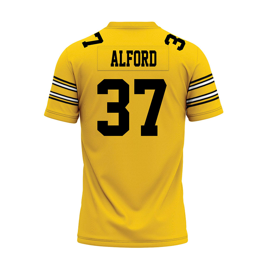 Iowa - NCAA Football : Brayton Alford - Gold Football Jersey-1