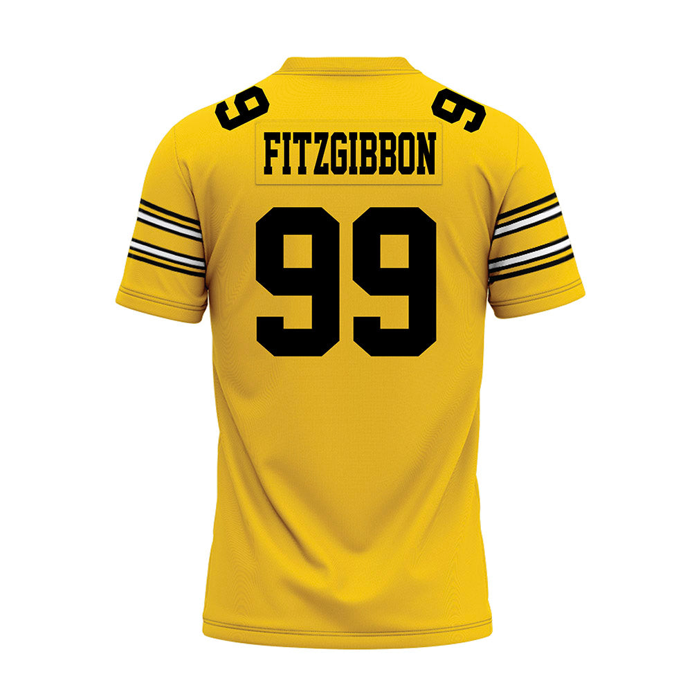 Iowa - NCAA Football : Brad Fitzgibbon - Gold Football Jersey-1