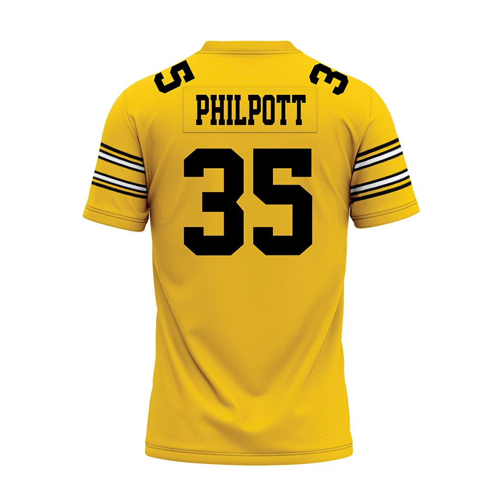 Iowa - NCAA Football : Tanner Philpott - Gold Football Jersey-1