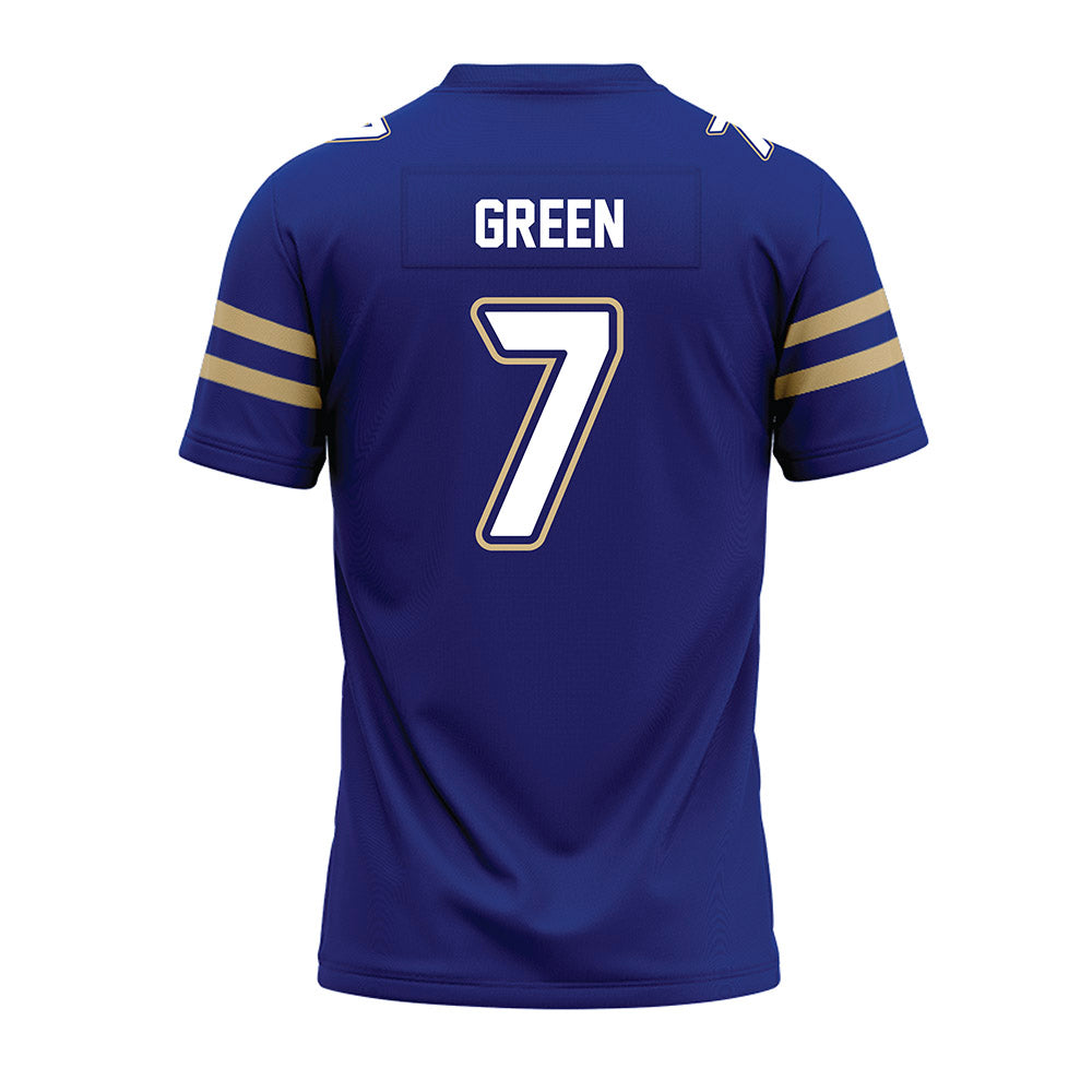 Tulsa - NCAA Football : Elijah Green - Blue Premium Football Jersey-1