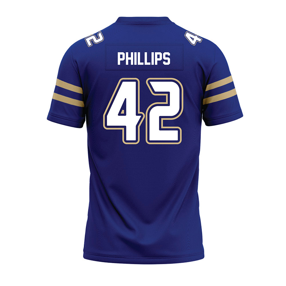 Tulsa - NCAA Football : Reilarean Phillips - Blue Premium Football Jersey-1