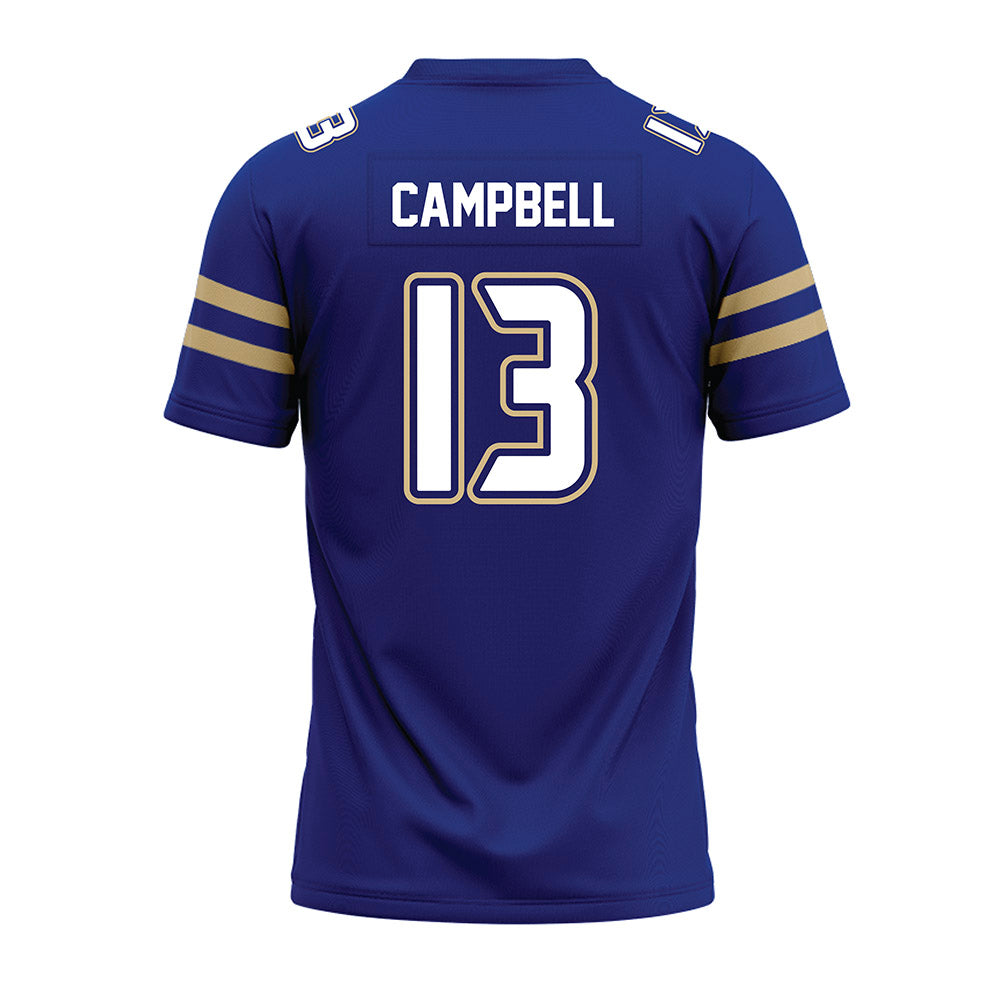 Tulsa - NCAA Football : NuNu Campbell - Blue Premium Football Jersey-1