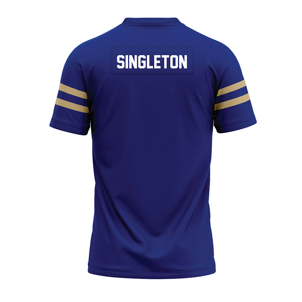 Tulsa - NCAA Football : Oran Singleton - Blue Premium Football Jersey-1