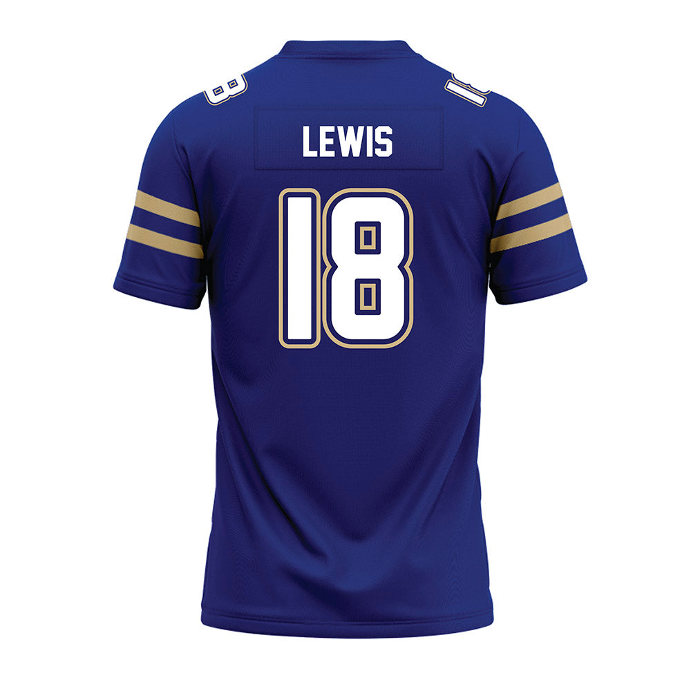 Tulsa - NCAA Football : Cj Lewis - Blue Premium Football Jersey-1