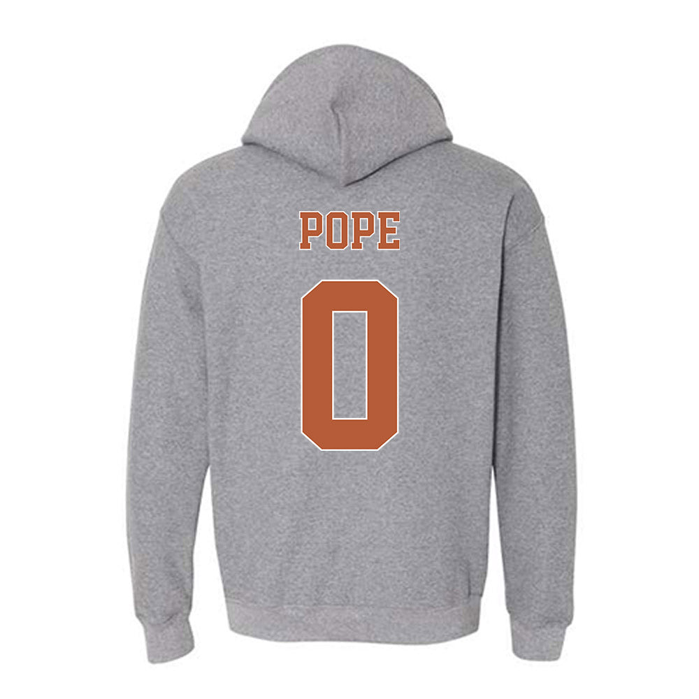 Texas - NCAA Men's Basketball : Jordan Pope - Fashion Shersey Hooded Sweatshirt-1
