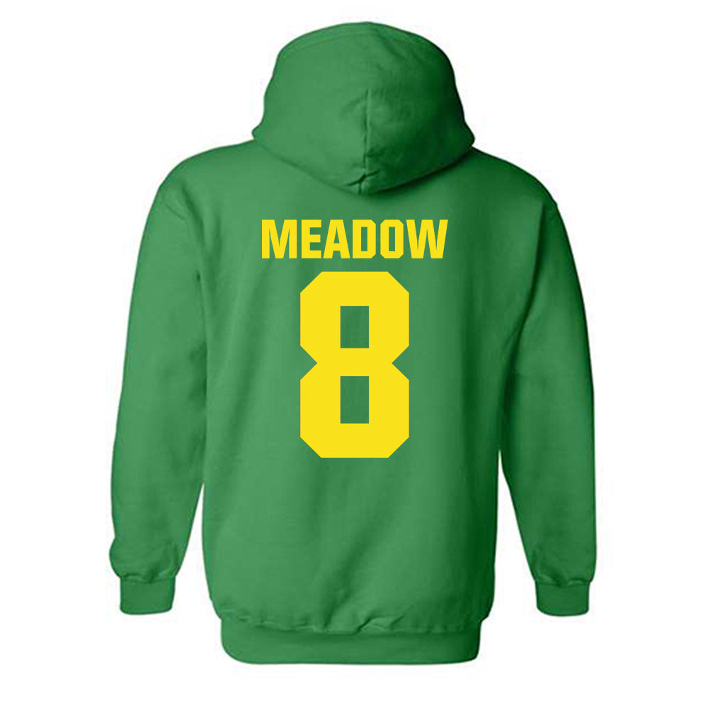Oregon - NCAA Men's Basketball : Andrew Meadow - Sports Shersey Hooded Sweatshirt-1