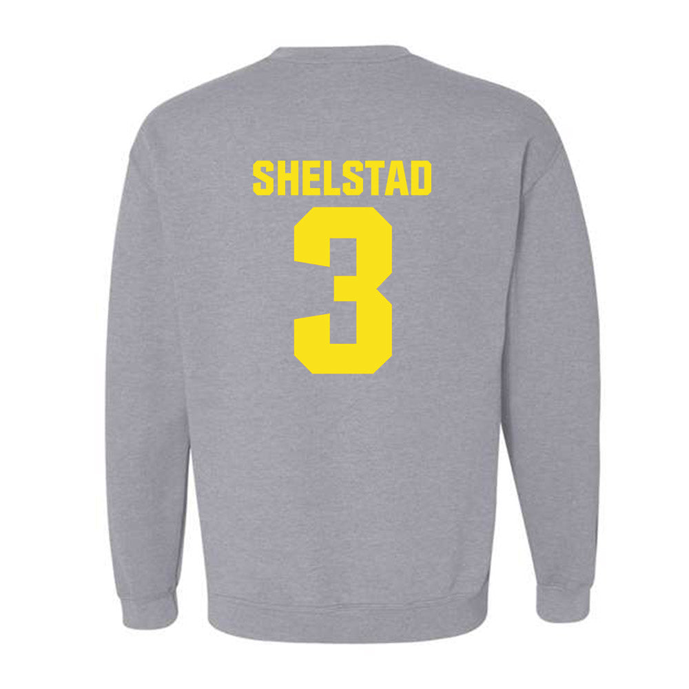 Oregon - NCAA Men's Basketball : Jackson Shelstad - Sports Shersey Crewneck Sweatshirt-1