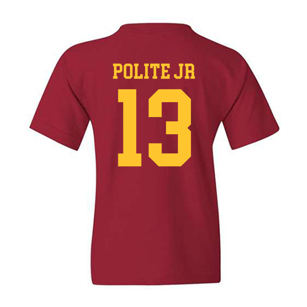 Iowa State - NCAA Football : Jamal Polite Jr - Sports Shersey Youth T-Shirt-1