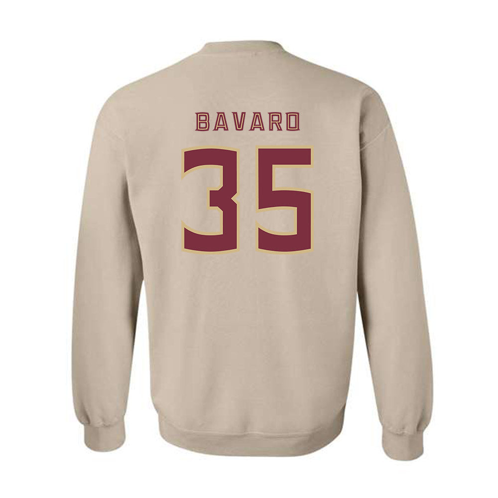 FSU - NCAA Baseball : Will Bavaro - Replica Shersey Crewneck Sweatshirt-1