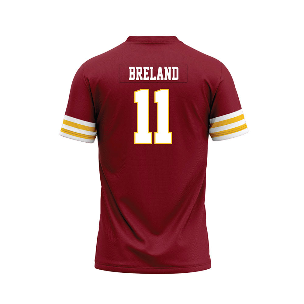 Iowa State - NCAA Football : Willie Breland - Cardinal Premium Football Jersey-1