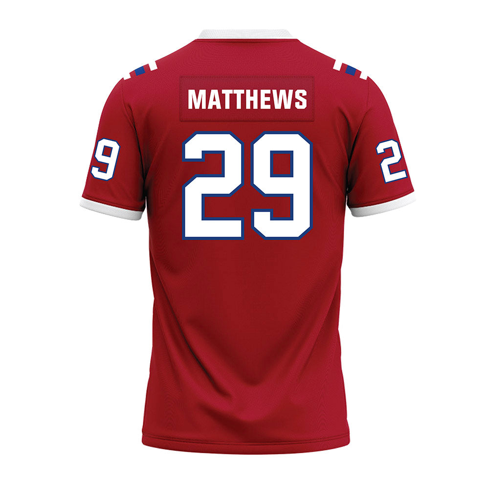 LA Tech - NCAA Football : Lexington Matthews - Red Premium Football Jersey-1