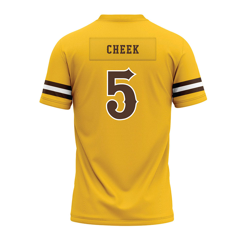 Wyoming - NCAA Football : Brooklyn Cheek - Premium Football Jersey-1