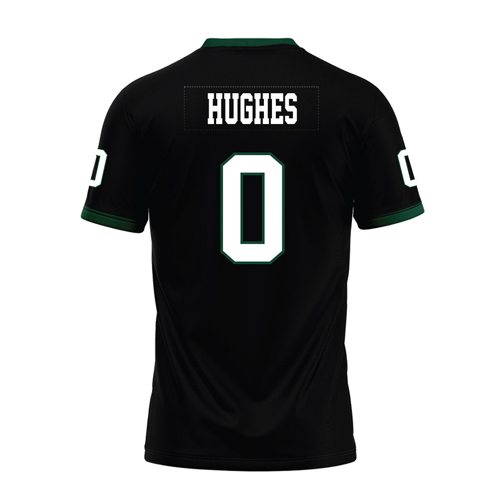 Hawaii - NCAA Football : Jeremiah Hughes - Black Premium Football Jersey-1