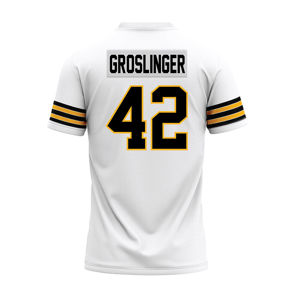 Towson - NCAA Football : Max Groslinger - White Premium Football Jersey-1