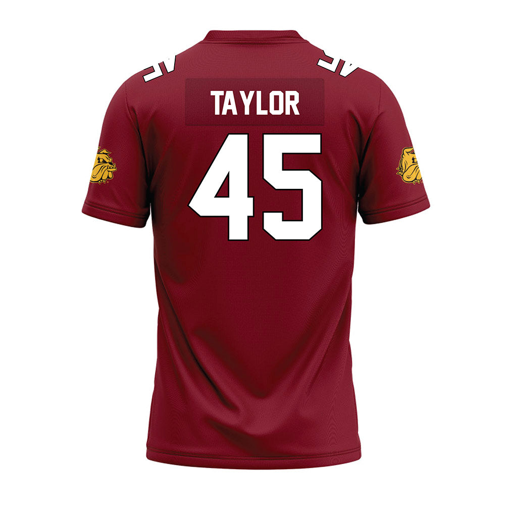 UMN Duluth - NCAA Football : Landon Taylor - Maroon Premium Football Jersey-1