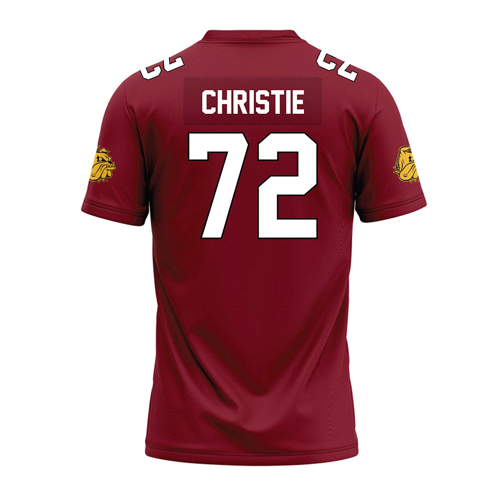 UMN Duluth - NCAA Football : Dylan Christie - Maroon Premium Football Jersey-1