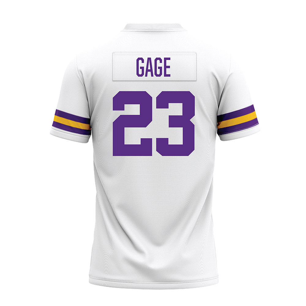 LSU - NCAA Football : Stacy Gage - White Premium Football Jersey-1