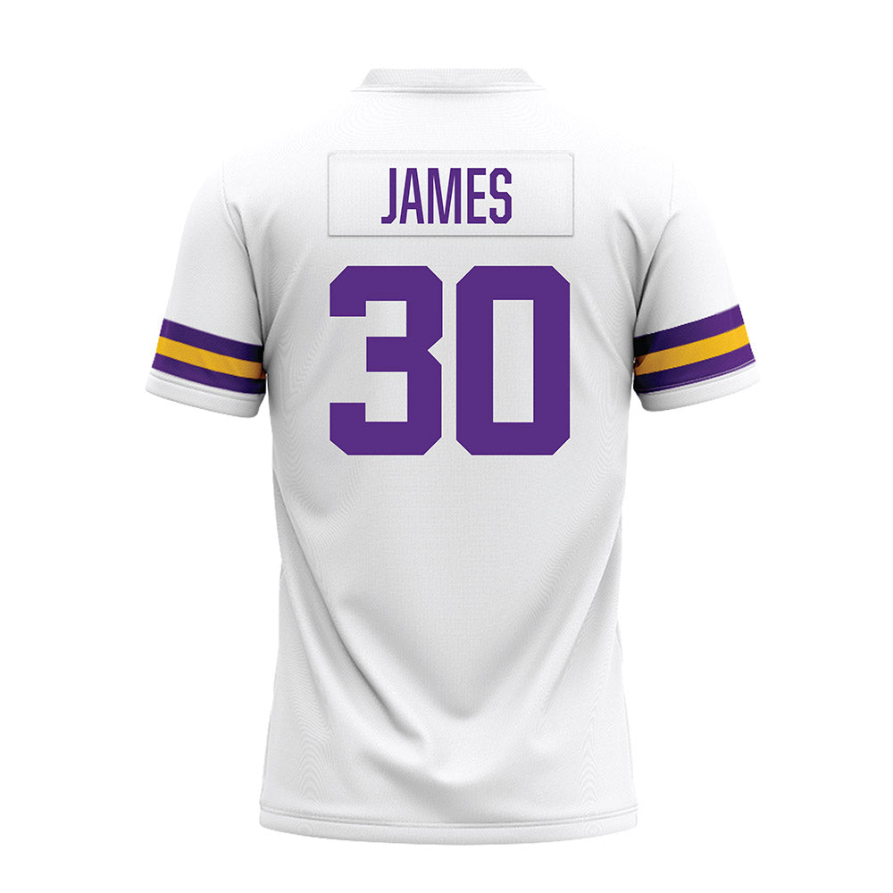 LSU - NCAA Football : Treylan James - White Premium Football Jersey-1