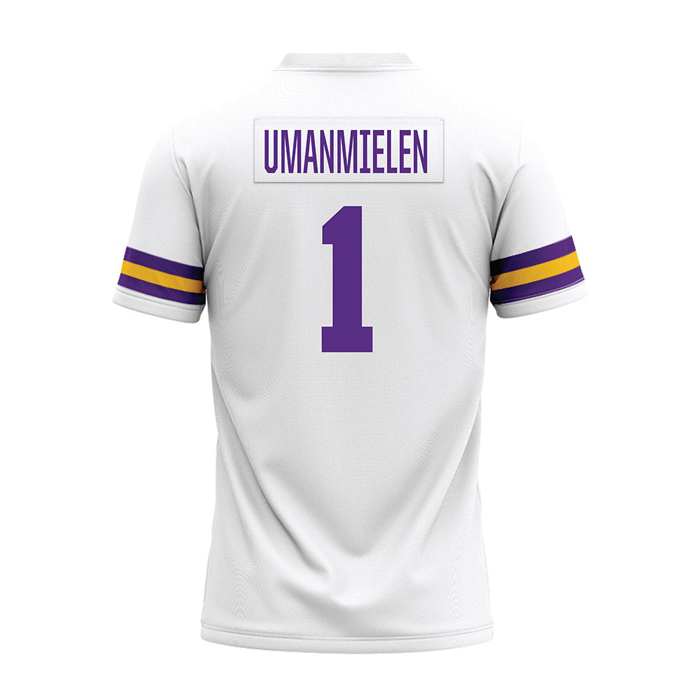 LSU - NCAA Football : Princewill Umanmielen - White Premium Football Jersey-1