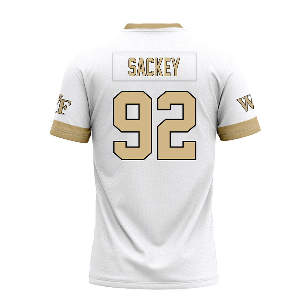 Wake Forest - NCAA Football : Sefa Sackey - White Premium Football Jersey-1