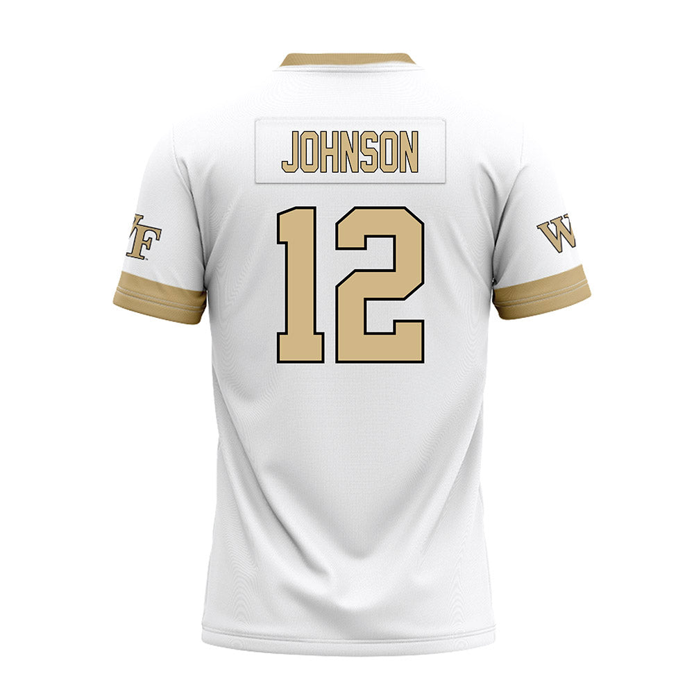 Wake Forest - NCAA Football : Kamrean Johnson - White Premium Football Jersey-1