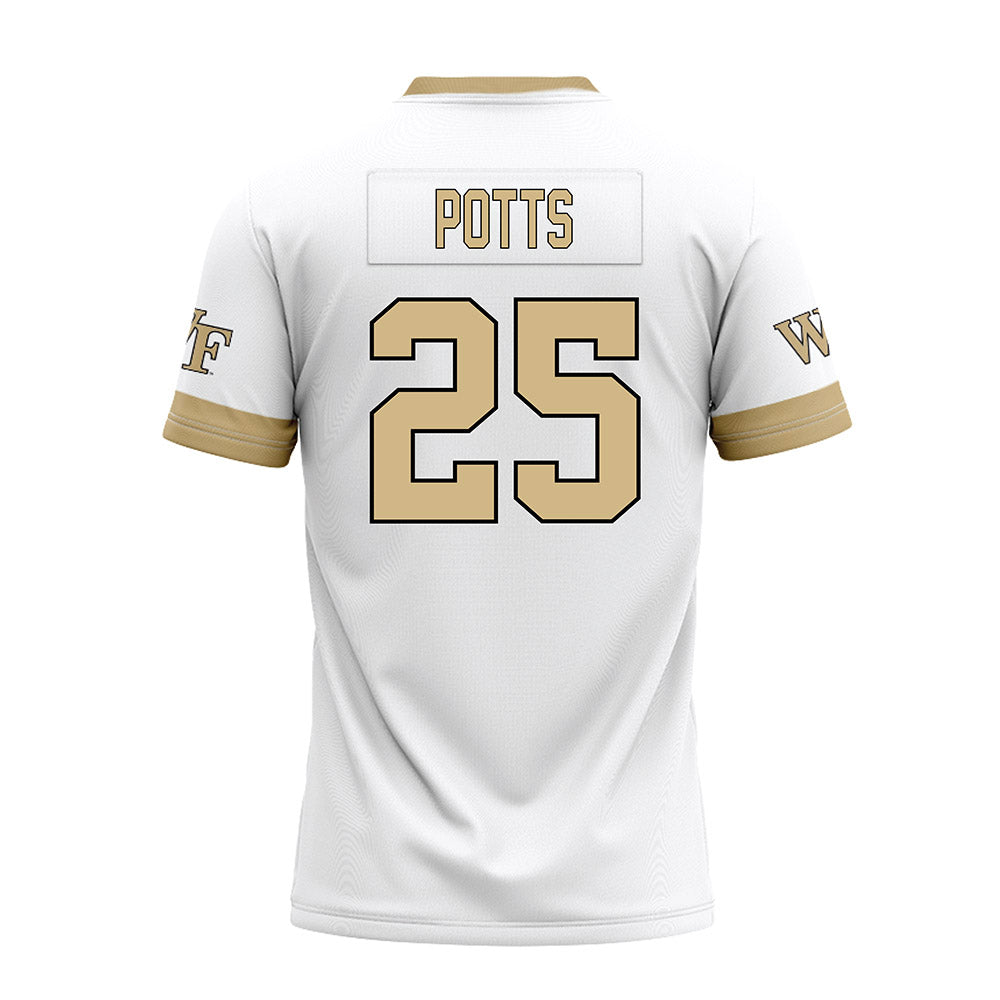 Wake Forest - NCAA Football : Eli Potts - White Premium Football Jersey-1