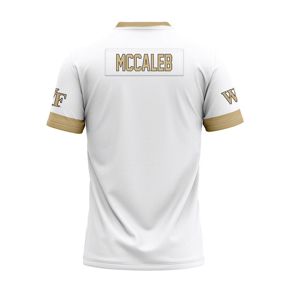 Wake Forest - NCAA Football : Kyndall McCaleb - White Premium Football Jersey-1